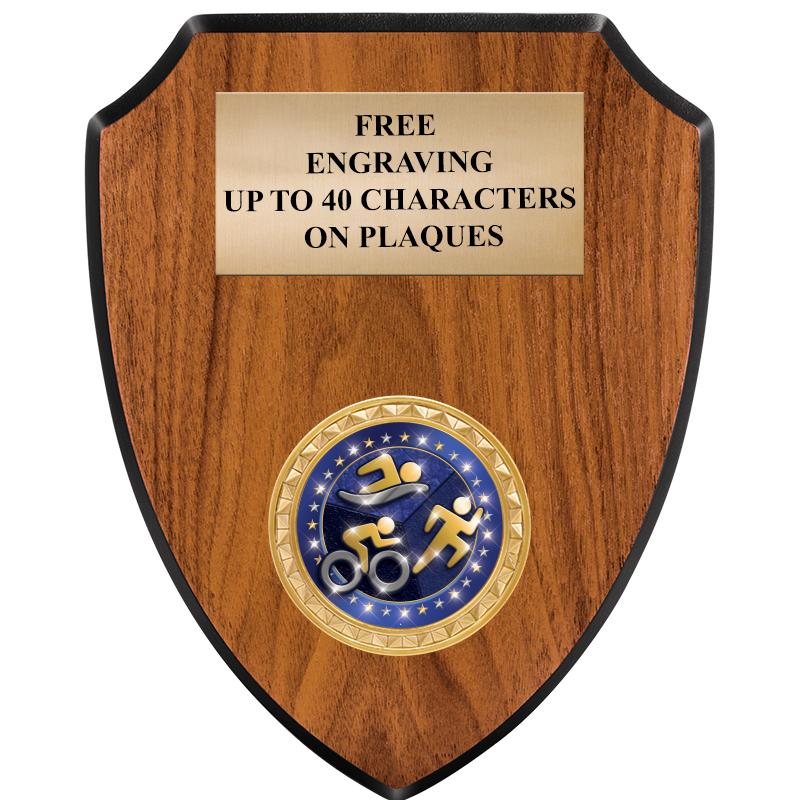 6"X7.5" WOOD SHIELD INSERT PLQ