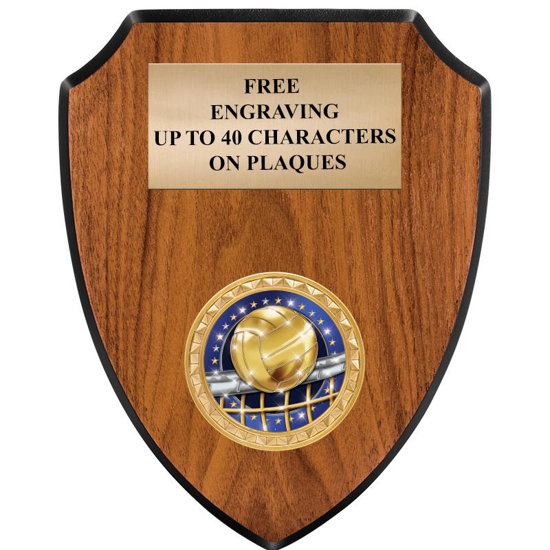 6"X7.5" WOOD SHIELD INSERT PLQ