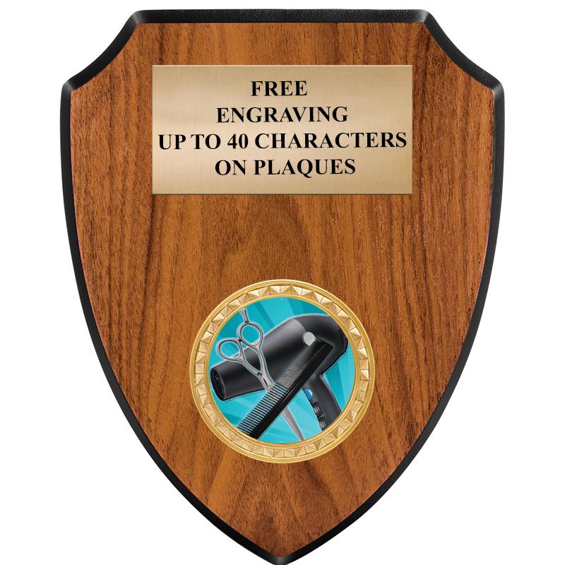 6"X7.5" WOOD SHIELD INSERT PLQ