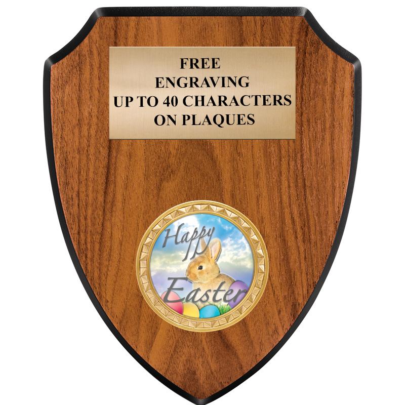 6"X7.5" WOOD SHIELD INSERT PLQ