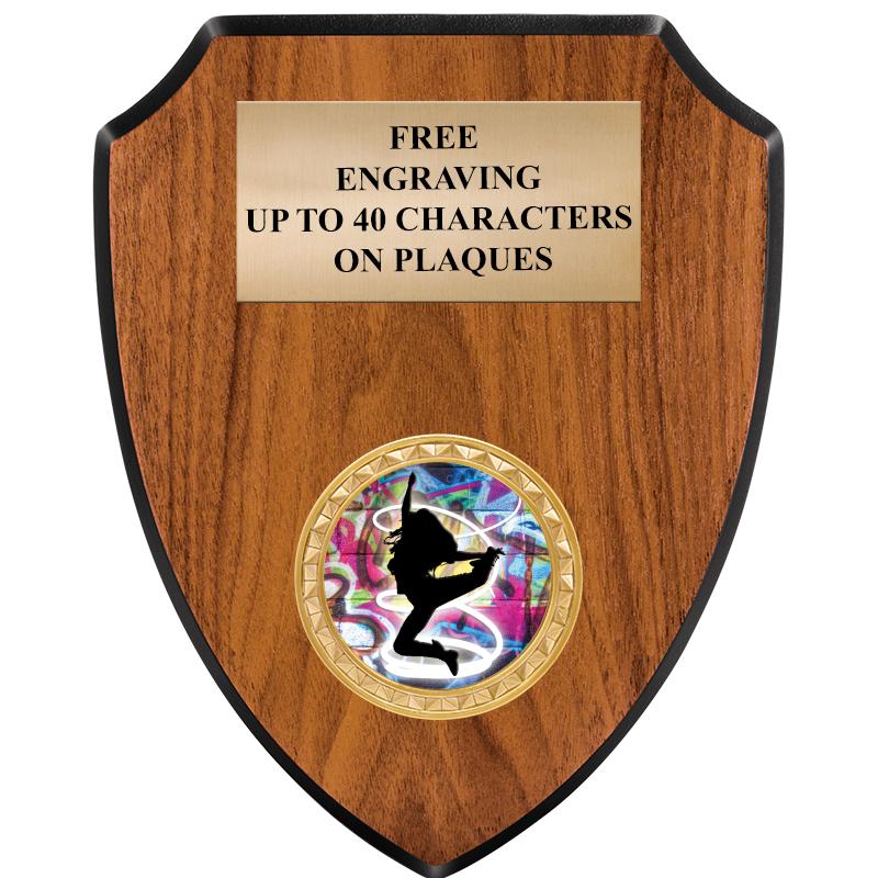 6"X7.5" WOOD SHIELD INSERT PLQ