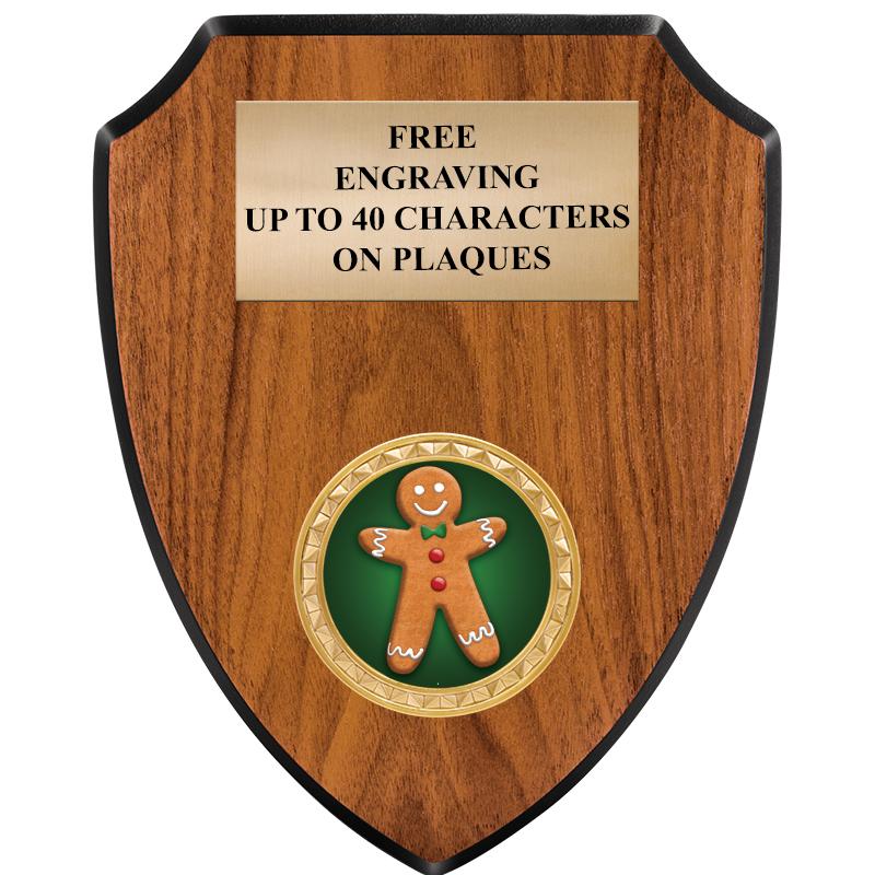 6"X7.5" WOOD SHIELD INSERT PLQ