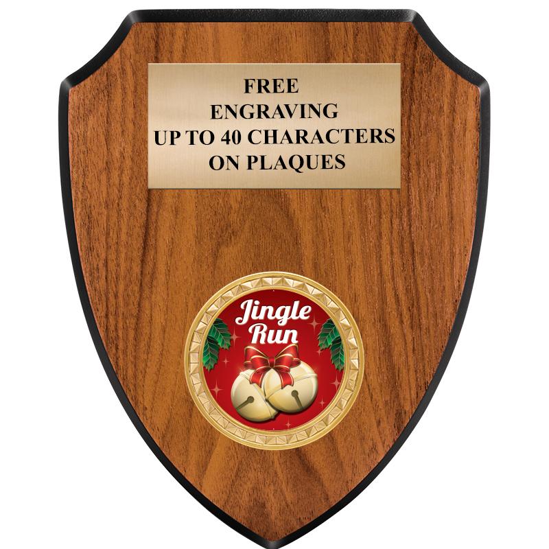 6"X7.5" WOOD SHIELD INSERT PLQ