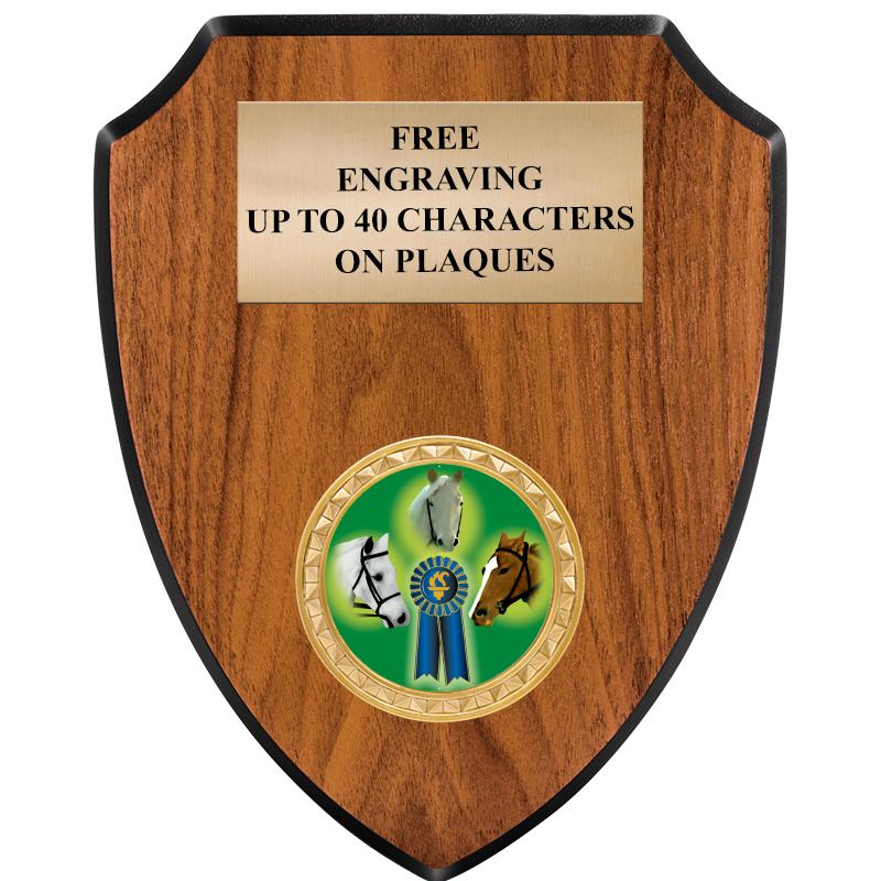 6"X7.5" WOOD SHIELD INSERT PLQ