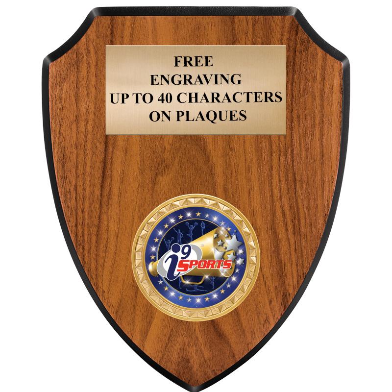 6"X7.5" WOOD SHIELD INSERT PLQ