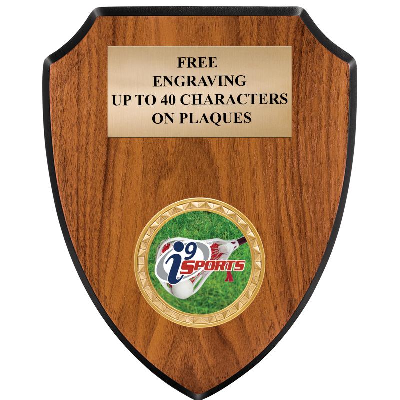 6"X7.5" WOOD SHIELD INSERT PLQ