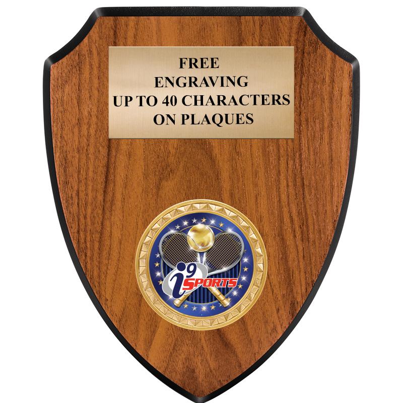6"X7.5" WOOD SHIELD INSERT PLQ