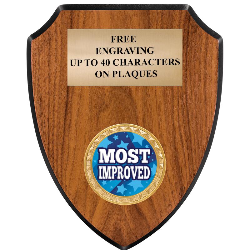 6"X7.5" WOOD SHIELD INSERT PLQ