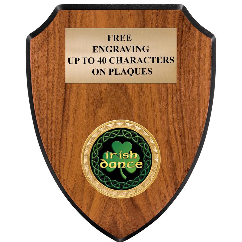 6"X7.5" WOOD SHIELD INSERT PLQ