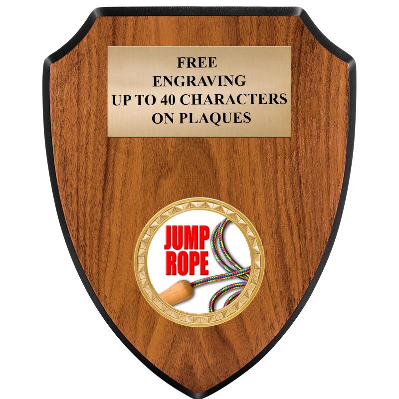 6"X7.5" WOOD SHIELD INSERT PLQ