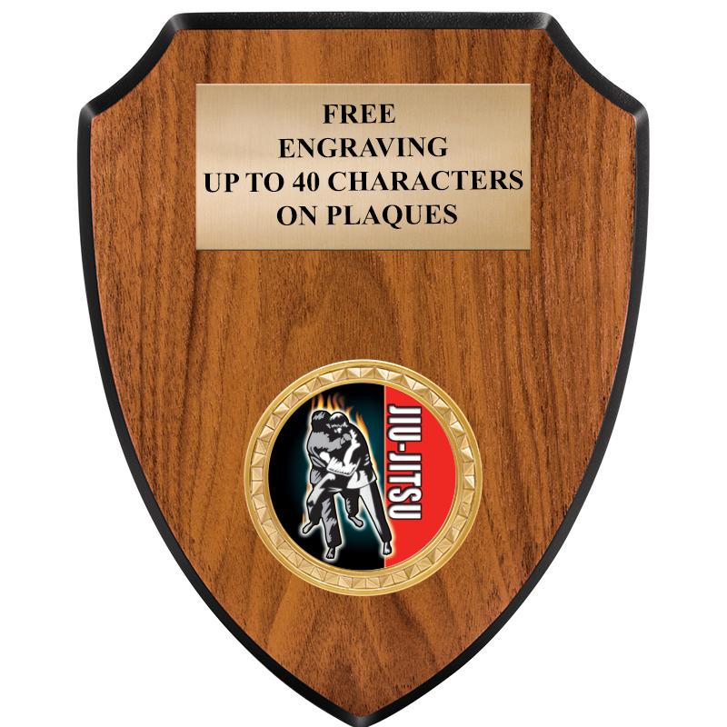 6"X7.5" WOOD SHIELD INSERT PLQ