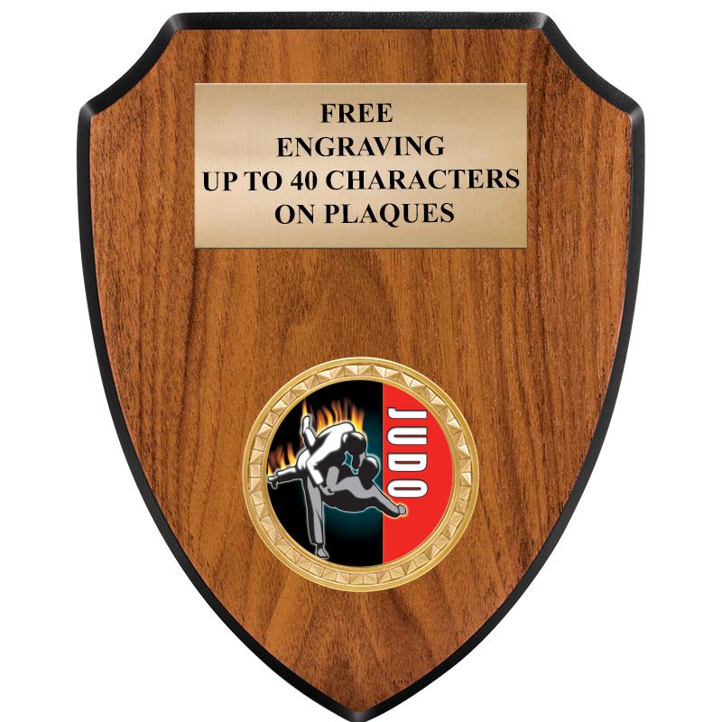 6"X7.5" WOOD SHIELD INSERT PLQ