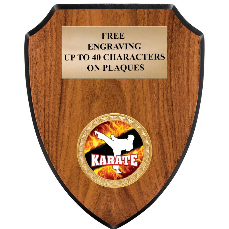 6"X7.5" WOOD SHIELD INSERT PLQ