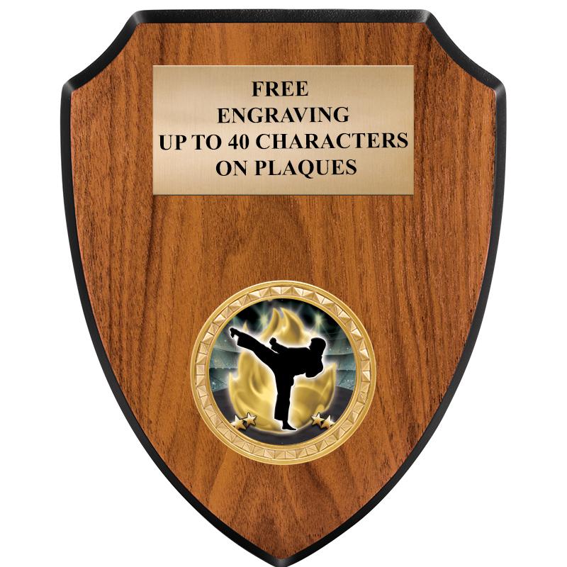 6"X7.5" WOOD SHIELD INSERT PLQ