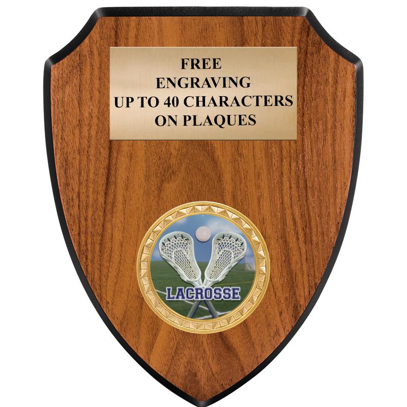 6"X7.5" WOOD SHIELD INSERT PLQ