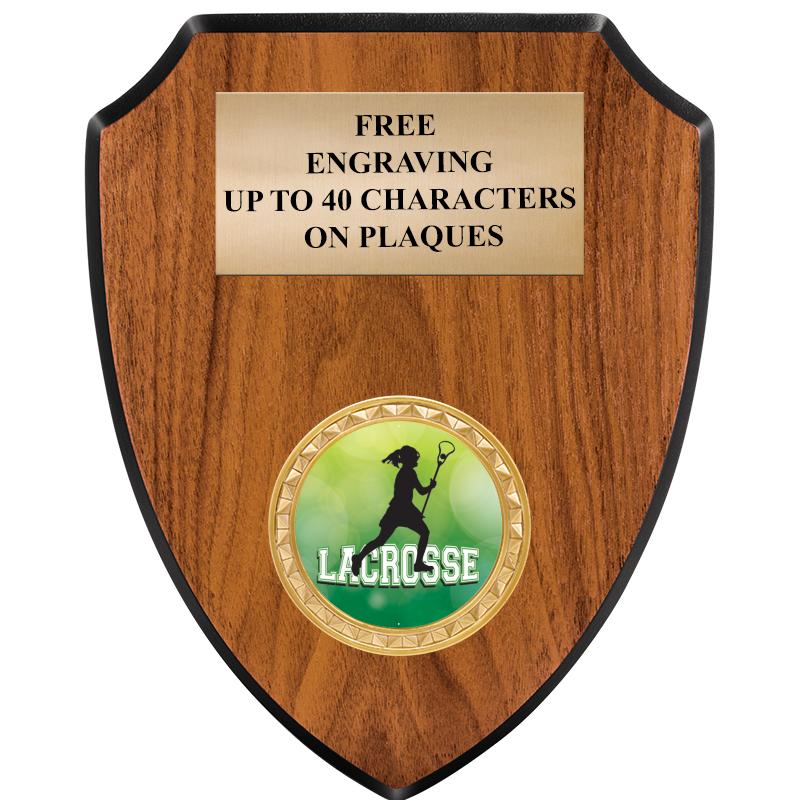 6"X7.5" WOOD SHIELD INSERT PLQ