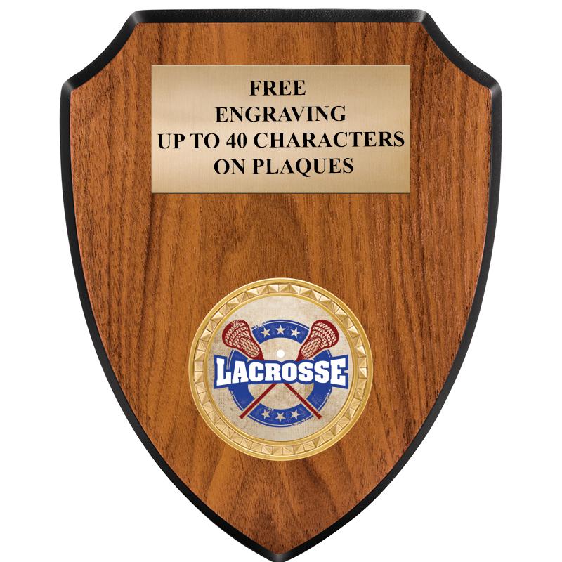 6"X7.5" WOOD SHIELD INSERT PLQ