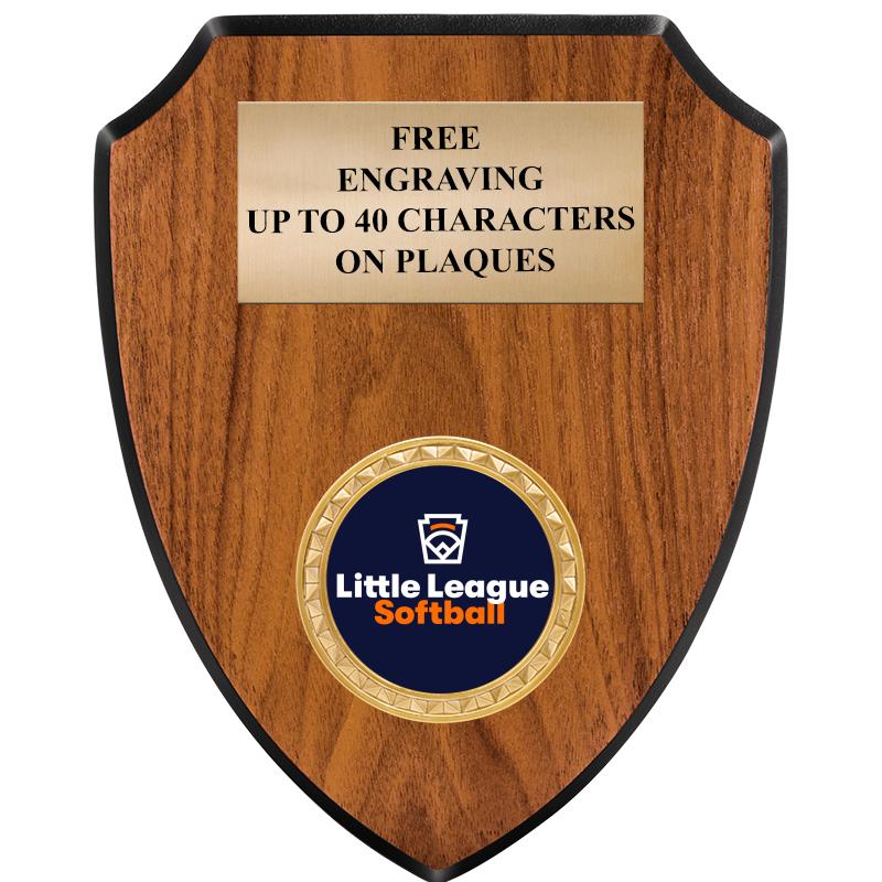 6"X7.5" WOOD SHIELD INSERT PLQ