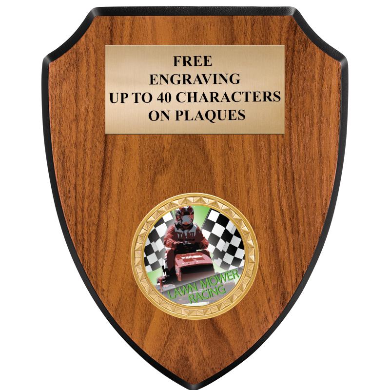 6"X7.5" WOOD SHIELD INSERT PLQ