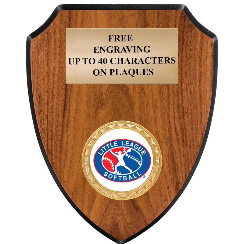 6"X7.5" WOOD SHIELD INSERT PLQ