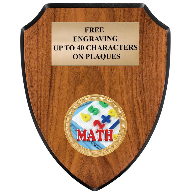 6"X7.5" WOOD SHIELD INSERT PLQ