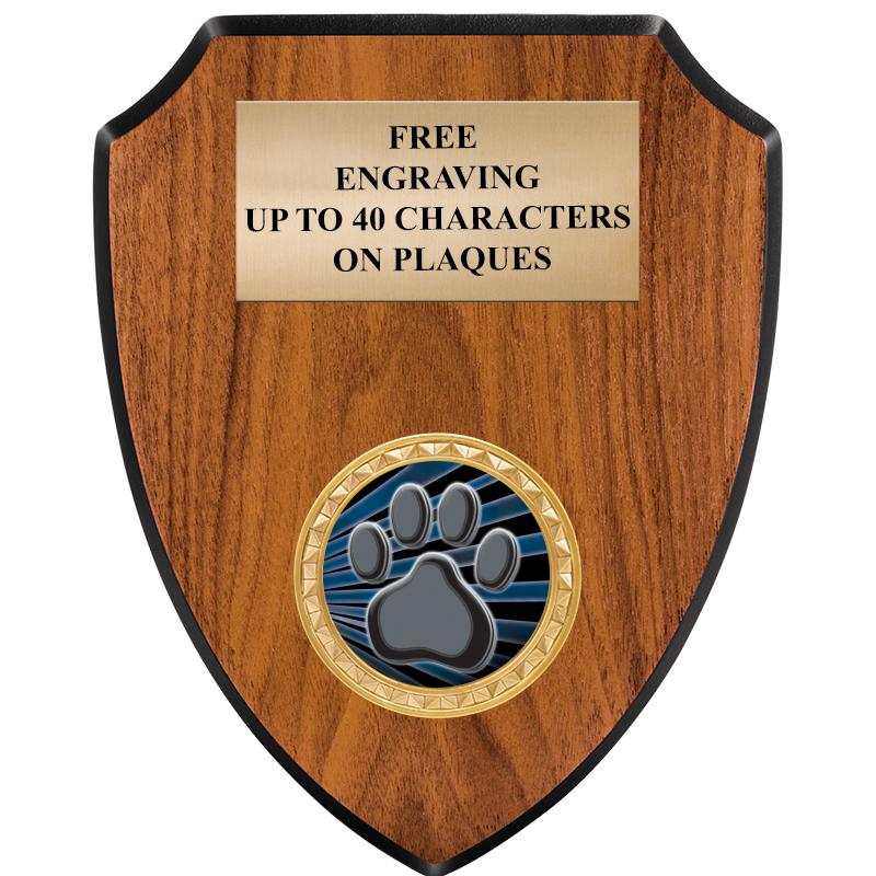 6"X7.5" WOOD SHIELD INSERT PLQ