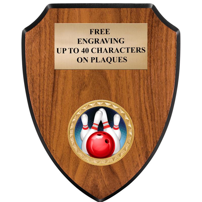 6"X7.5" WOOD SHIELD INSERT PLQ