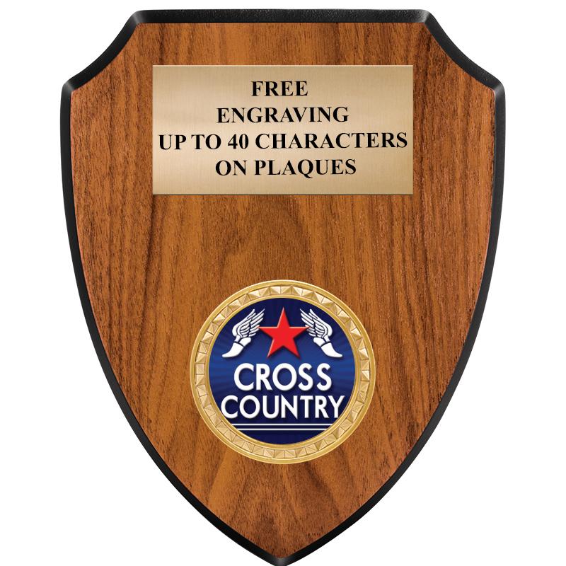 6"X7.5" WOOD SHIELD INSERT PLQ