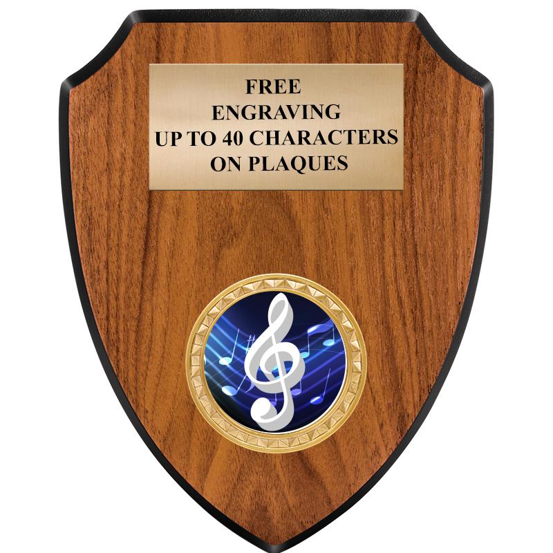 6"X7.5" WOOD SHIELD INSERT PLQ