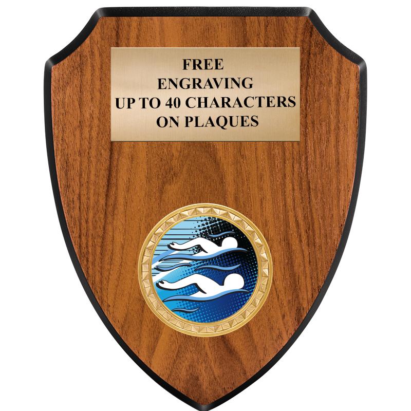 6"X7.5" WOOD SHIELD INSERT PLQ