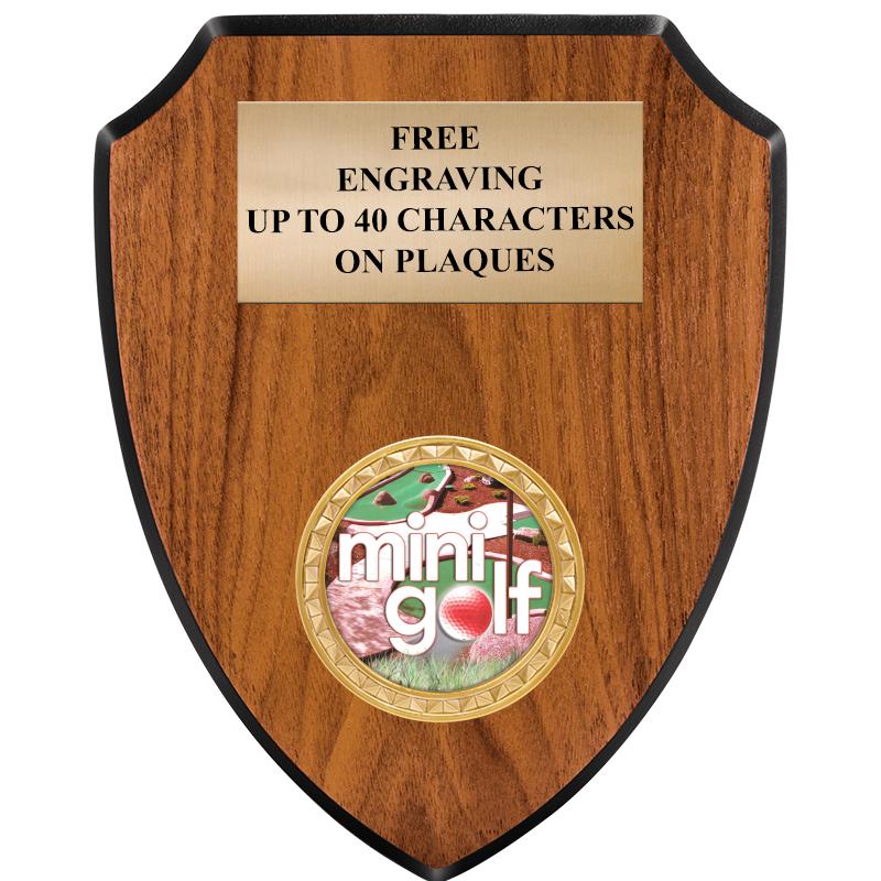 6"X7.5" WOOD SHIELD INSERT PLQ