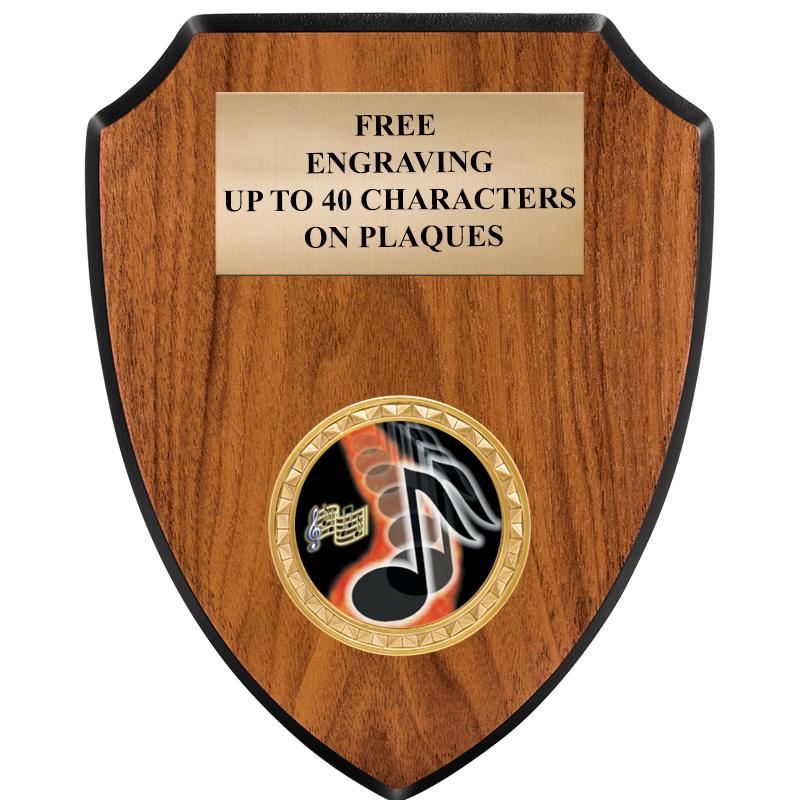 6"X7.5" WOOD SHIELD INSERT PLQ