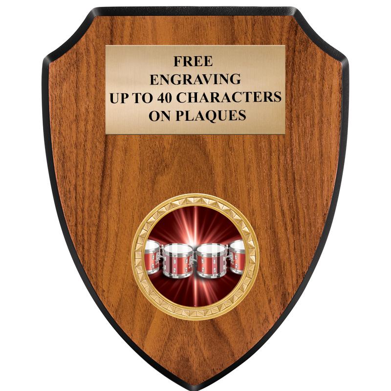 6"X7.5" WOOD SHIELD INSERT PLQ