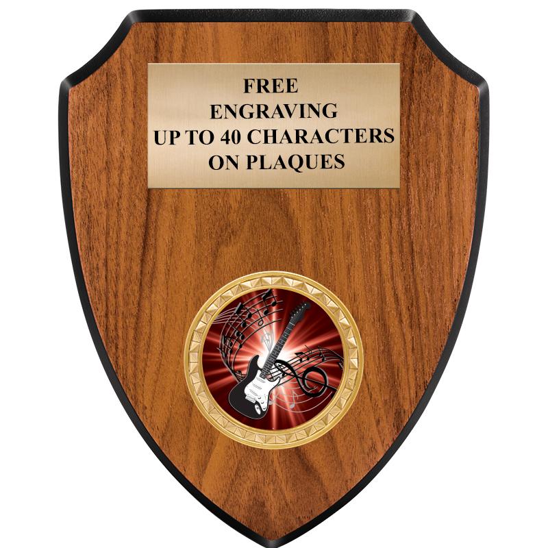 6"X7.5" WOOD SHIELD INSERT PLQ