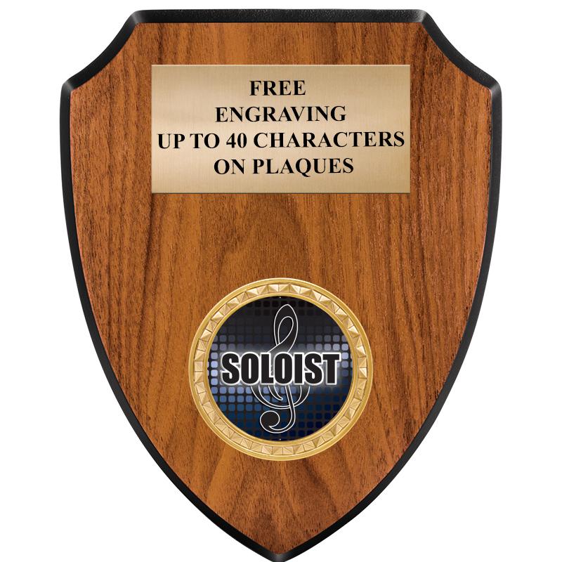 6"X7.5" WOOD SHIELD INSERT PLQ