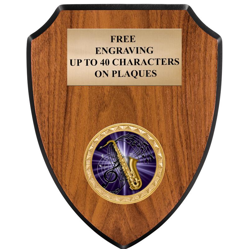 6"X7.5" WOOD SHIELD INSERT PLQ