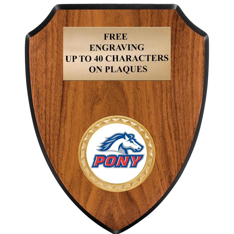 6"X7.5" WOOD SHIELD INSERT PLQ