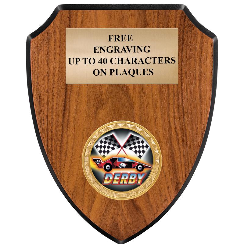 6"X7.5" WOOD SHIELD INSERT PLQ