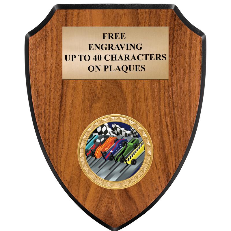 6"X7.5" WOOD SHIELD INSERT PLQ