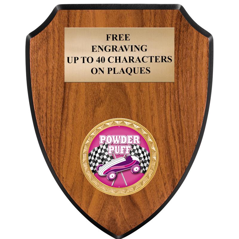 6"X7.5" WOOD SHIELD INSERT PLQ