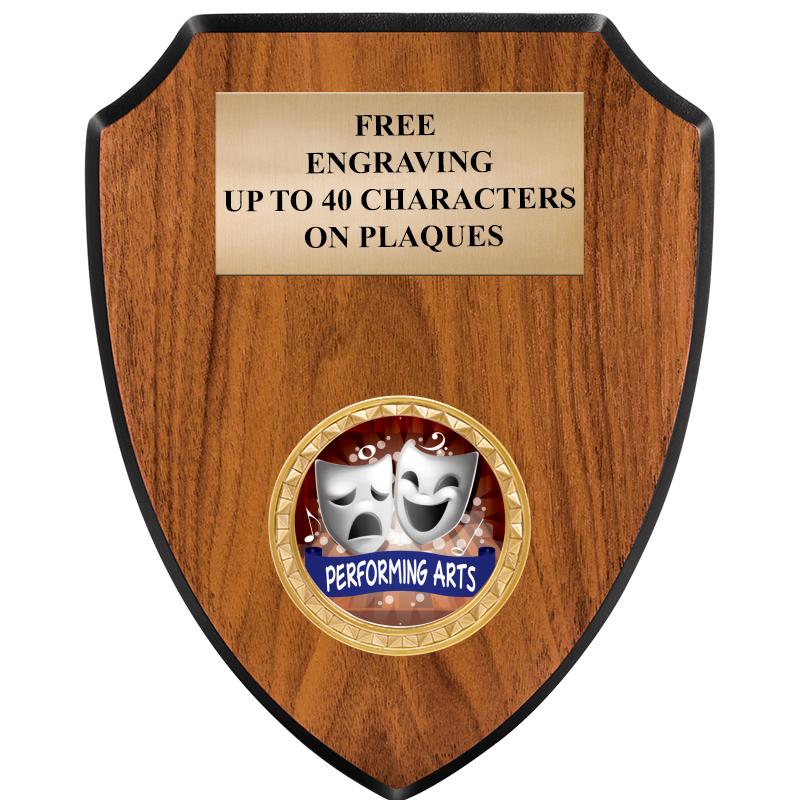 6"X7.5" WOOD SHIELD INSERT PLQ