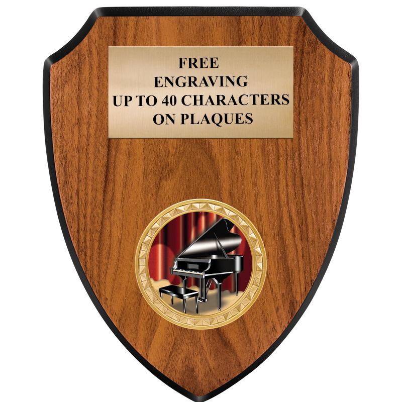 6"X7.5" WOOD SHIELD INSERT PLQ