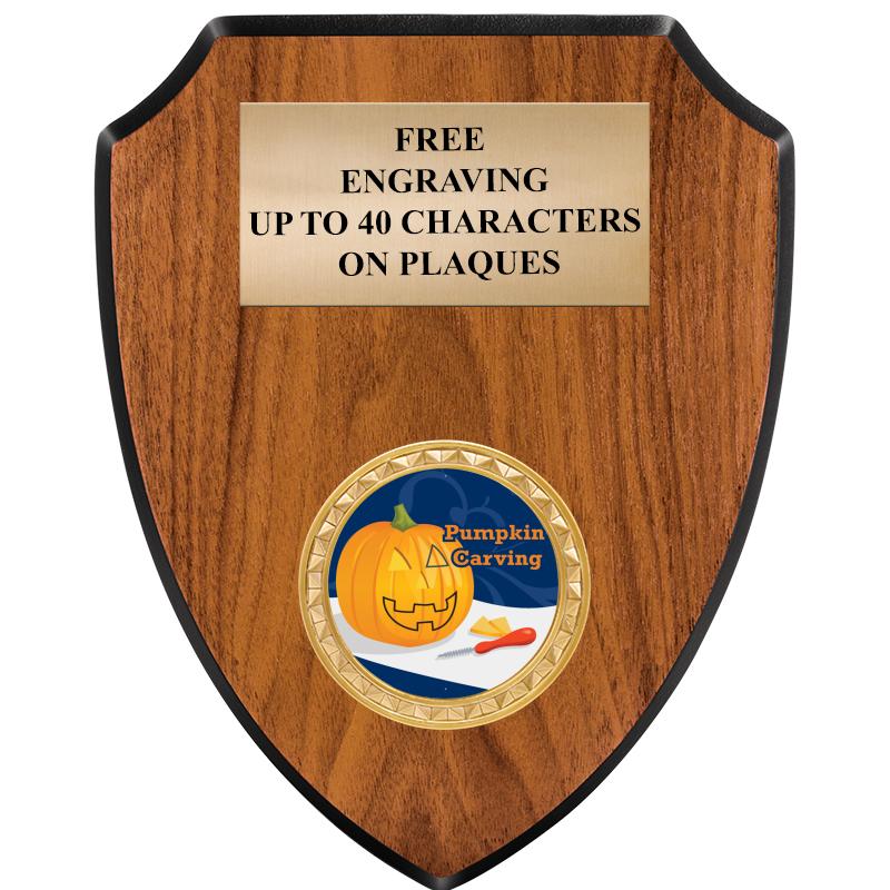 6"X7.5" WOOD SHIELD INSERT PLQ