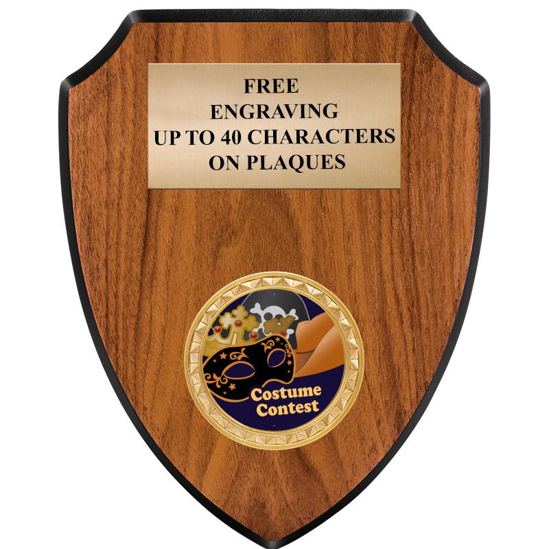 6"X7.5" WOOD SHIELD INSERT PLQ