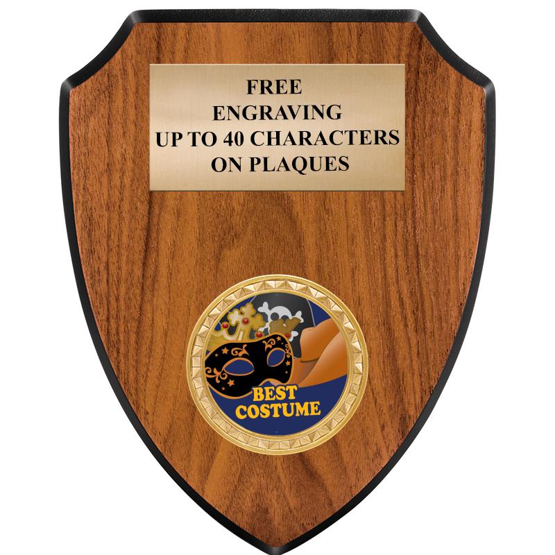 6"X7.5" WOOD SHIELD INSERT PLQ
