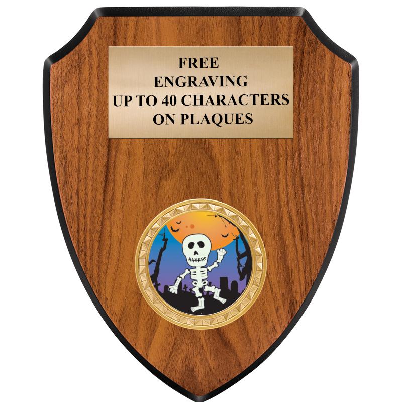 6"X7.5" WOOD SHIELD INSERT PLQ