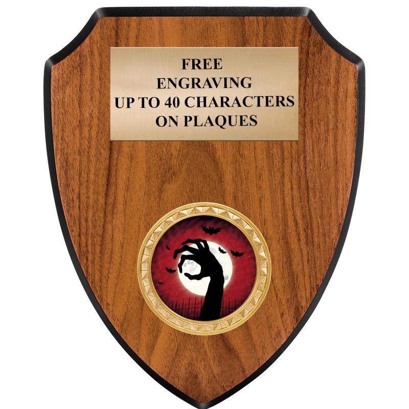 6"X7.5" WOOD SHIELD INSERT PLQ