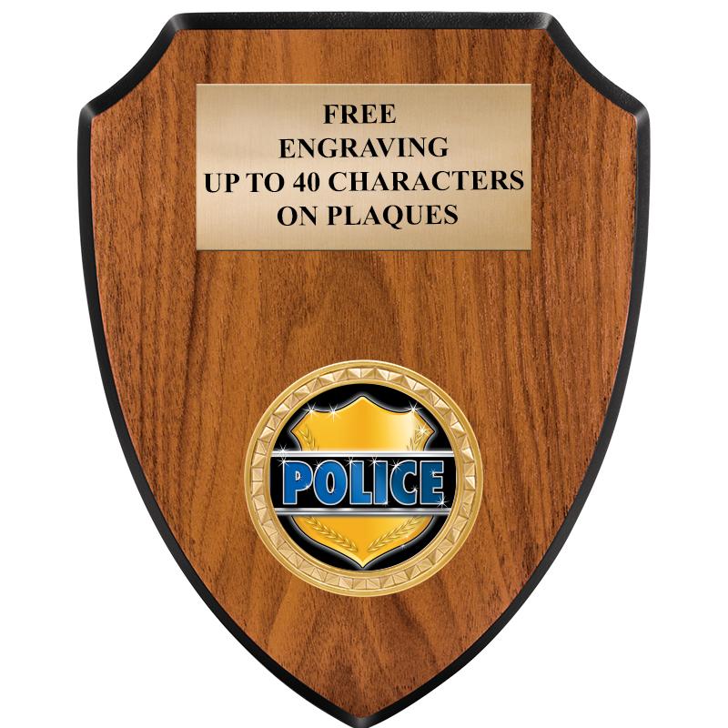 6"X7.5" WOOD SHIELD INSERT PLQ