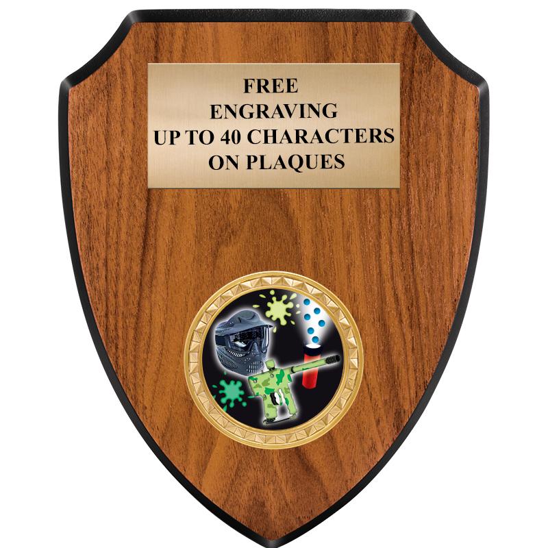 6"X7.5" WOOD SHIELD INSERT PLQ