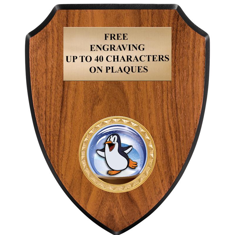 6"X7.5" WOOD SHIELD INSERT PLQ